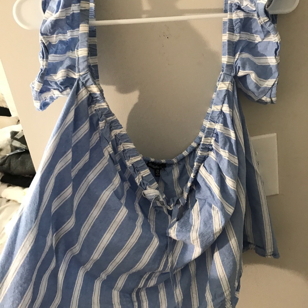 Plus size off the shoulder top.